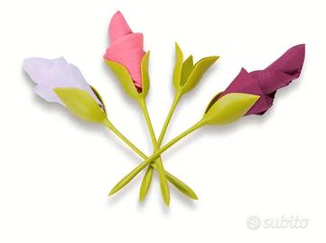 portatovaglioli a forma di fiore 
