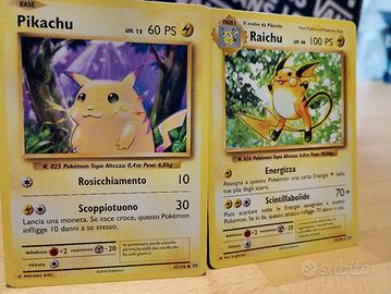 Carte Pokemon Pikachu e Raichu 
