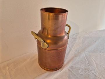 Vaso Portalatte Vintage in Rame e Ottone