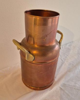 Vaso Portalatte Vintage in Rame e Ottone