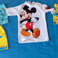 costume da bagno e maglietta termica da piscina