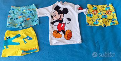 costume da bagno e maglietta termica da piscina