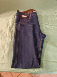 Jeans donna blu tg 42 M comodi denim