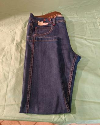 Jeans donna blu tg 42 M comodi denim