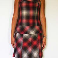 vestito scozzese tartan rosa