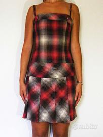 vestito scozzese tartan rosa