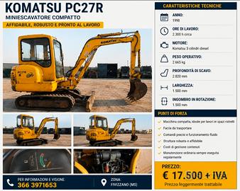 Mini escavatore  komatsu 27