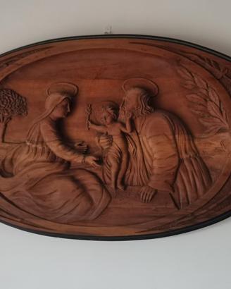 Quadro legno massiccio intagliato  vintage