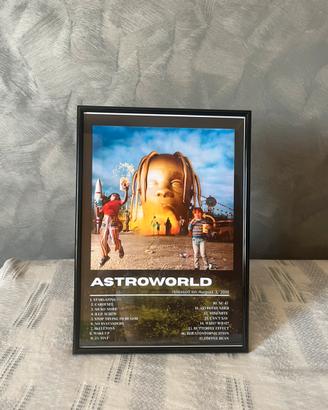 Poster Travis Scott Astroworld con cornice 20x30