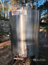 Recipiente acciaio inox 500 L per olio e/o vino