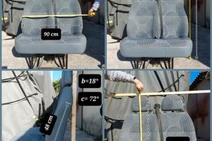 Ford Transit sedile panca passeggero destro 2 post