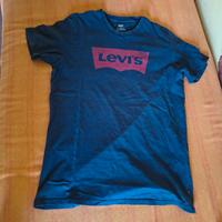 T-Shirt Levi's Tg. M Shirt Maniche Corte Blu Levis