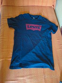 T-Shirt Levi's Tg. M Shirt Maniche Corte Blu Levis