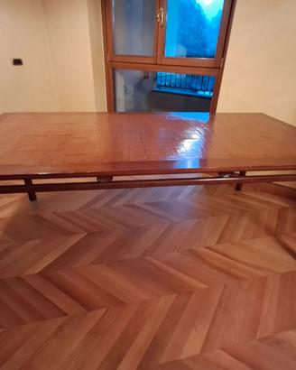 Tavolo orientale ripiano in bambù 105 x 210 x 80h