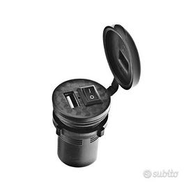 Presa usb attacco manubrio moto con interruttore
