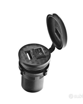 Presa usb attacco manubrio moto con interruttore