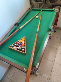 Tavolino biliardo in legno 60×110×70