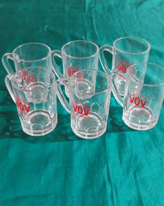 6 iconici bicchierini vintage VOV  G.B. PEZZIOL  P