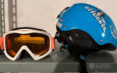 Casco e maschera sci bimbo