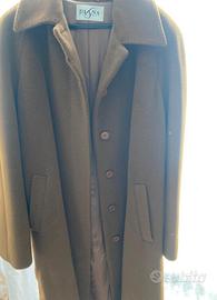 Cappotto lungo marrone lana e mohair vintage