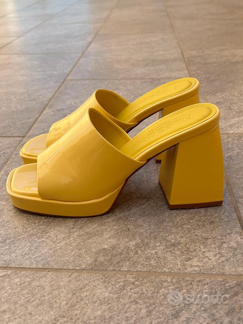 Scarpe Giallo Pastello Primadonna Tacco 10 Abbigliamento e