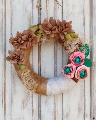Ghirlanda romantica shabby chic con scatola
