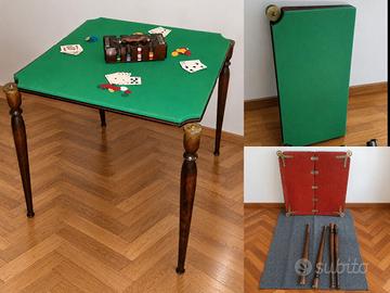 RARO TAVOLO POKER VINTAGE RICHIUDIBILE 