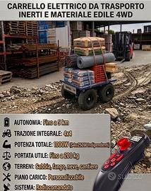 carrello elettrico 4wd  trasporto materiali edili