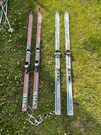 Set sci da fondo vintage-Rossignol+TYS+bastoncini