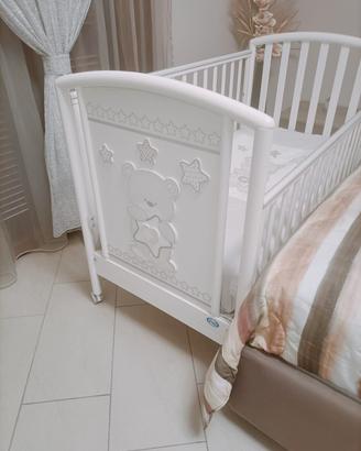 lettino per bambini + cassettiera fasciatoio pali