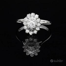 ANELLO SOLEIL IN ORO BIANCO 18 KT BRILLANTI 0.81CT