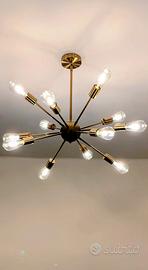 Lampadario Oro con Lampadine Led