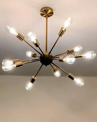 Lampadario Oro con Lampadine Led