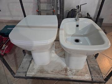 coppia sanitari water WC + bidet nuovi di design 