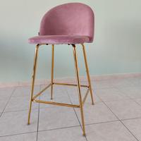 Sgabello alto in velluto 