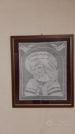 Quadro artigianale manifattura filet