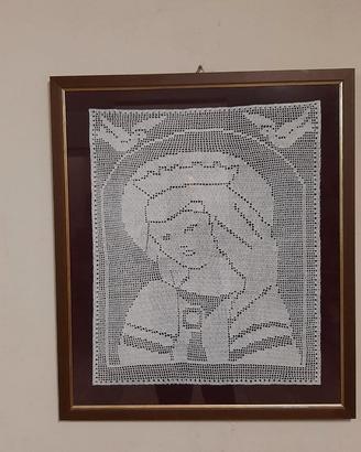 Quadro artigianale manifattura filet