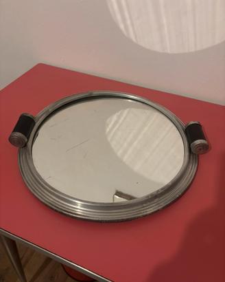 Vassoio vintage a specchio anni 50/60 alluminio