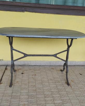 4 Tavolini vintage ovale stile bistrot francese in