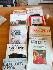 Romanzi Ignazio Silone e Luigi Pirandello vintage 