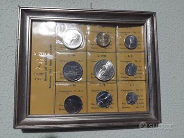 collezione divisionale 1970 con 2 argenti  quadro