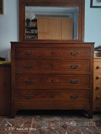 Comò dei primi del '900 con specchio + comodino