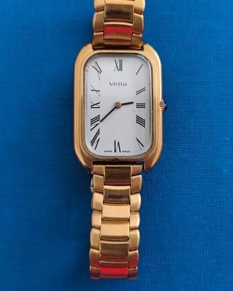Orologio Vetta "tank" placcato oro