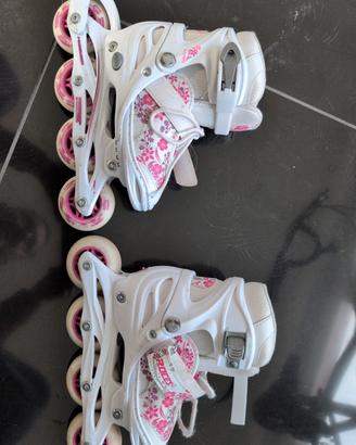 Pattini in linea da bambina, taglia regolabile