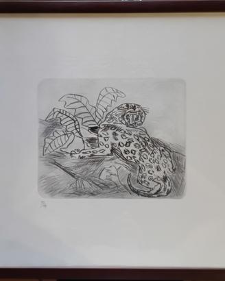 Antonio Ligabue - Puntasecca Leopardo