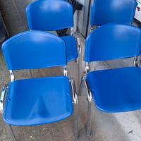 4 sedie ufficio impilabili