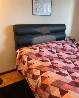 letto piazza e mezza contenitore + materasso