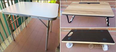 Tavolo pieghevole,vassoio x PC,carrello traslochi