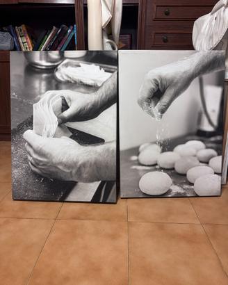Quadri su tela  bianco e nero 50x70 cm coppia