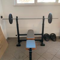 Panca Piana completa con bilancere e dischi